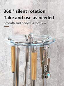 1 厨房旋转铲刀收纳架带沥水盘，可存放勺子、铲子、打蛋器等厨房用具 - 彩色 - 查看 1