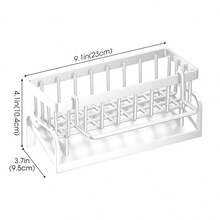 1個廚房水槽海綿架和排水架|多功能櫃臺存儲組織器，帶有碗皂泵，可放置海綿，擦洗器和排水籃 - 彩色 - 查看 3
