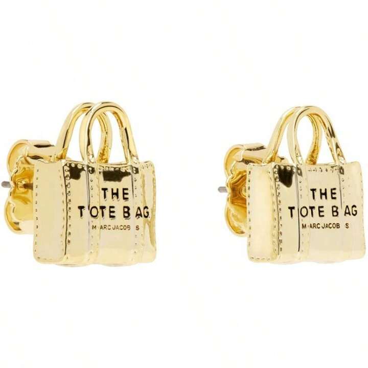 【関税込み】Marc Jacobs ゴールド The Tote Bag ピアス Marc Jacobs Tote Bag Stud Earrings | Gold | FARFETCH