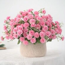 1PC Artificial Flowers Carnation Silk Daisy Bouquets Hydrangea For Autumn Ations Wedding Vase For Home Dining Room Bedroom Decorations, Festival Birthday Party Accessories, Wedding Venue Background Decorations Home Decor Christmas Decorations Christmas - Carnation 1-multicolor - View 9