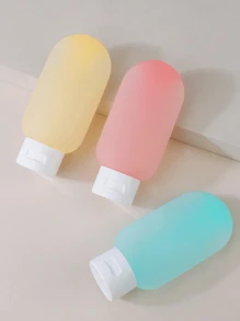 3 pièces/set Bouteilles rechargeables en silicone pour crème/liquide, sous-emballage, contenant de distributeur transparent vide pour cosmétiques de voyage, contenants de voyage rechargeables vides pour produits de soins capillaires, parfums, soins de la peau, maquillage et lotions. Décoration pour salon, chambre à coucher, salle de bain. Accessoires pour voyages, mariages, fêtes, anniversaires, cadeaux pour hommes, mères, pères et amis. Bouteilles portatives vides pour distributeur de shampoing/gel douche - multicolore - Voir 1