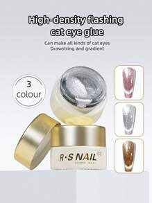 RS NAIL RS美甲8g高密度閃電貓眼凝膠美甲套裝，附磁性反光亮粉凝膠、閃亮亮光油，可在指甲沙龍DIY UV LED美甲，女性禮物 - 彩色 - 查看 11