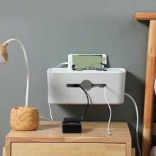 1pc  Power Cord Socket Box, Plug-In Box Storage Box, Desktop Wire Sorting Box, Wire Box To Prevent Electric Shock. - Multicolor - View 7