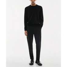 Mango Men's Merino Wool Washable Sweater - Black - View 9