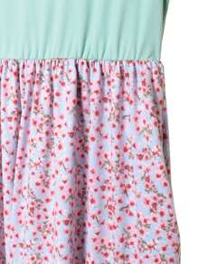 Vintage Boho Summer Fall Pink Navy Mint Floral Shift Swing T Shirt Sleeve Southern Dress | Small-3 XL Plus - 粉色 - 查看 2