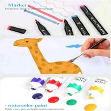 Portable Art Case For Kids With 121 Pieces Of Pure Creative Fun. - White - View 6