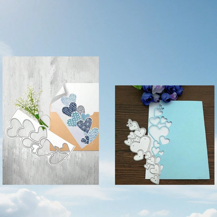 قالب لكتلة قطع الورق المعدني الطويل الحب يصنع باستخدام فن النقش اليدوي لإنتاج بطاقات المعايدة والألبومات اليدوية