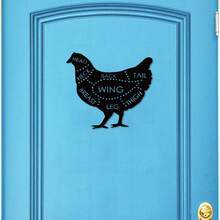 1 pieza Letrero de metal de cortes de pollo - Decoración de gallo de cocina - Arte de pared de carnicería - Decoración de tienda de carne - Letrero de negocio de carnicero - Negro - Ver 7