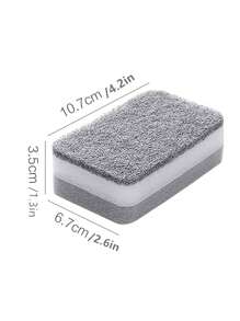 1/5/10/12/24 Pcs Double-Sided Cleaning Sponge, Simple Plastic Dish Cleaning Sponge For Kitchen - Multicolor - View 3