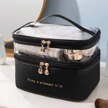 1 Peça Bolsa Organizadora de Viagem Portátil para Cosméticos, Organizador de Viagem para Artigos de Toalete, Presentes Essenciais, Acessórios com Zíper, Unhas