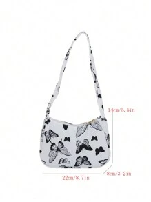 Casual Nylon Cloth Crossbody Bag For Women, Dopamine Girl Shoulder Bag, French Style, Simple & Stylish, Baguette Bag - Multicolor - View 7