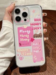 幸運財富主題透明手機殼，適用於 iPhone 11 12 13 14 Pro Max 15，可愛手機殼 - 彩色 - 查看 1