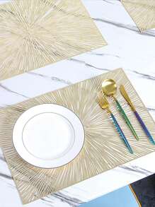 6 Piezas manteles de pvc individuales antideslizantes con abertura tejido tapetes al calor lavables fácil de limpiar para mesa de cocina,el hogar, restaurante, cocina, hotel