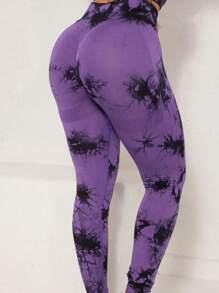 Women Sports Leggings - Red Violet - View 2