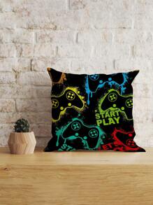 1 Stück & 4 Stücke Gaming Controller Thematische dekorative Kissenbezüge, Traum für Männer, geeignet für Auto, Zuhause, Schlafzimmer, Wohnzimmer (Innenkissen nicht enthalten)