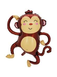 1 个 90 厘米大型丛林动物铝箔气球狮子猴子大象长颈鹿斑马鳄鱼氦气球丛林主题派对装饰生日派对装饰，圣诞节 - 彩色 - 查看 11