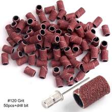 50pcs/100pcs Vibrant Orange-Red Nail Sanding Bands - Electric Drill Compatible, Sand Grit Material, Polyester Construction, Ideal For Wood, Carving, And Nail Grinding - Perfect For Manicure And Polishing Milling Machine Accessories - Multicolor - View 13