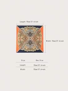 1pc Paisley Printed Bandana Silk Scarf, Suitable For Daily Use Bandana,Hair Band,Head Band Ideal For Dressing Up Your Look