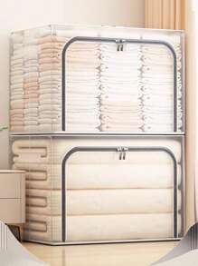 1pc 24L/66LFoldable Transparent Clothes Storage Box - Waterproof Organizer For Clothes And Blankets - Ideal For Student Dormitories And Wardrobe Packing Decorations Decor Festival Decor Room Decor Home Decor Bed Room Decor Bedroom, Organizer, Home Storage, White T Shirt Women, Black Pants Women, Ladies Winter Clothes, Dress,