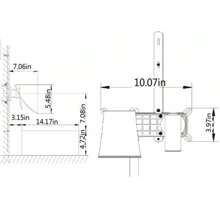 Wall Mounted Bathroom Waterfall Faucet - màu đen - Xem 7