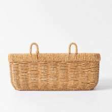 Handmade Woven Wall Hanging Wicker Storage Basket, Imitation Rattan Bread Basket For Kitchen Bathroom And Door - Yellow - View 6
