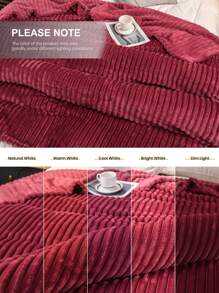 1 chiếc chăn màu trơn, chăn ga gối đệm, mềm mại và ấm áp, không rụng lông, dễ bảo quản, bông xốp, phong cách tối giản, chăn đa năng phù hợp cho ghế sofa, phòng ngủ, phòng khách, có thể dùng làm vật trang trí giường, ghế sofa, ghế dài, dùng được quanh năm, trang trí phòng, có thể giặt máy, phòng khách, khách sạn. - Màu Đỏ Sâu - Xem 7