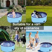 1pc Pet Bath Tub, Foldable Portable Bathtub For Small, Medium And Large Dogs, With Moveable Drainage Hose, Cat Bathing Accessory - Multicolor - View 10