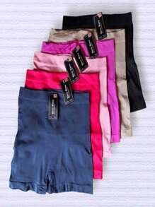 paquete de 6 bóxer de dama con faja tiro alto cómodos unitalla colores surtidos - Multicolor - Ver 2