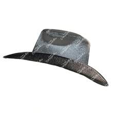 Sombrero Vaquero Tornasol Neón Texano Fiesta Cowboy - Negro - Ver 10