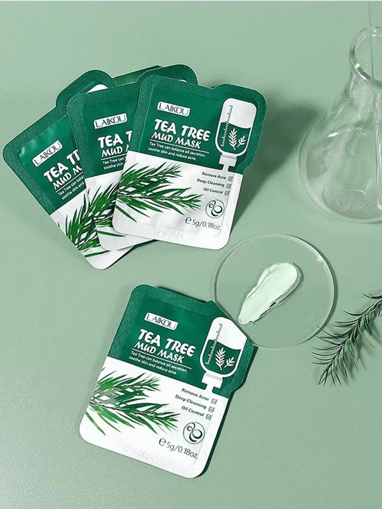 10入組5克深層清潔泥面膜套裝，含5個不同口味（面部淨化淤泥面膜） - 彩色 - 查看 1