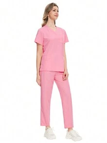 手术服制服女护士服，薄款透气护理手术服上衣和弹力手术服裤子医生工作服水疗工作服