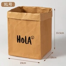 Túi giấy Kraft có thể giặt được, Hộp đựng để bàn nhà bếp phong cách Bắc Âu, Hộp đựng tủ lạnh có túi đáy dày - nhiều màu - Xem 15