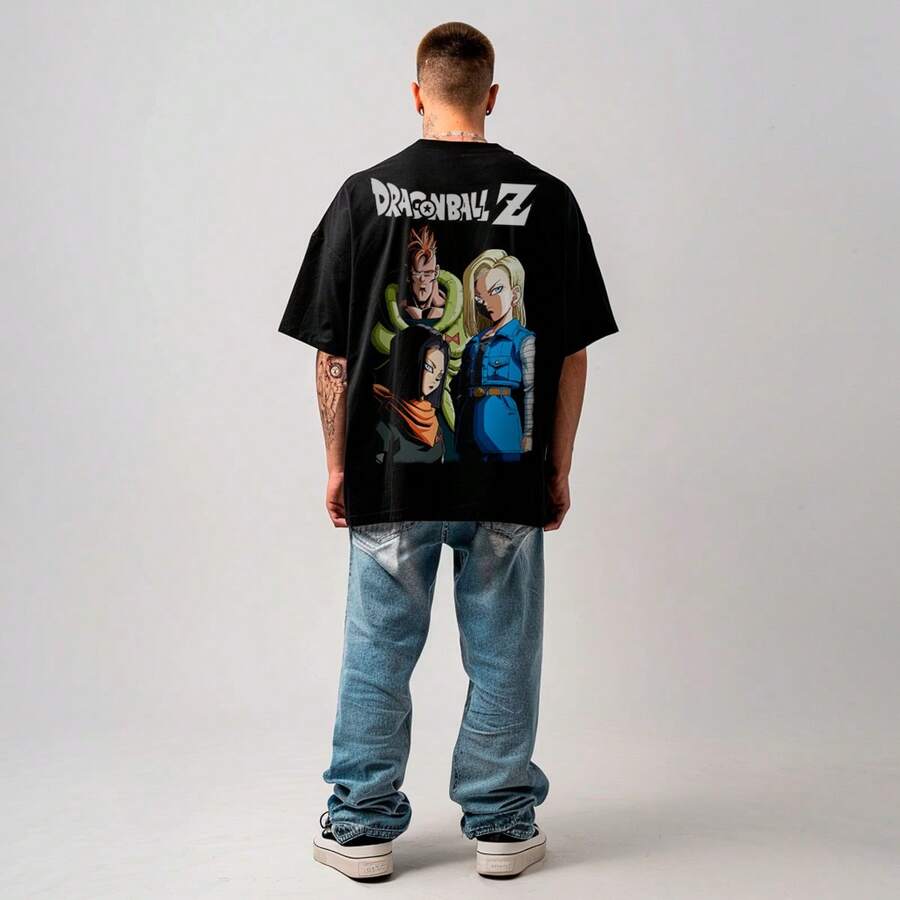 Máscara De Látex Playera de hombre Androides - Negro - Ver 1