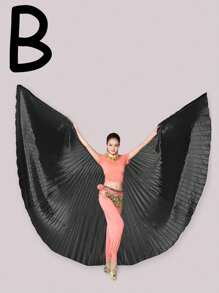 1pc Adult Belly Dance Wings Dance Butterfly Golden Wings Color Shot Props  Dance Performance 360-Degree Cape,Halloween Costume, Holiday Costume Props - Multicolor - View 8