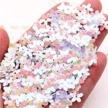 20g Paillettes 10mm Cup Five Finger Flower Sequin 1cm PVC Loose Sequins Pailette DIY Jewelry Making Clothing Sewing Accessories