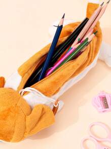 Estuches para lápices, vuelta al cole, útiles escolares - Marrón - Ver 5