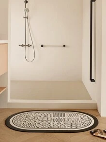 1Pc Bathroom Diatom Mud Floor Mat Absorbent Mat Toilet Door Quick Drying Non-Slip Mat Foot Mat Toilet Kitchen Carpet Soft Rugs - Multicolor - View 6