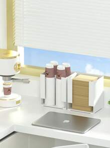 1入塑料麵條儲存盒，即食麵分配器，廚房餐具櫃整理箱，可堆疊節省空間的杯麵架，食品儲存容器，廚房櫥櫃組織架