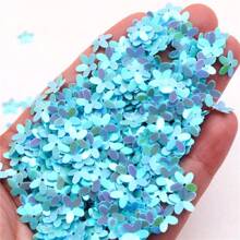 20g Paillettes 10mm Cup Five Finger Flower Sequin 1cm PVC Loose Sequins Pailette DIY Jewelry Making Clothing Sewing Accessories