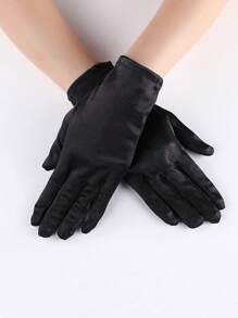 1 Pair Satin Short Gloves For Ladies, Suitable For Opera, Tea Party, Evening Gala, Weddings Halloween - Satin Gloves - View 19
