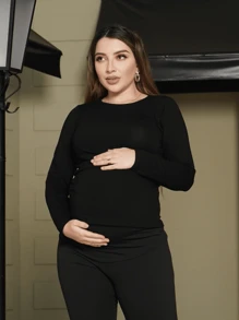 Maternity Blouses - 黑色 - 查看 2
