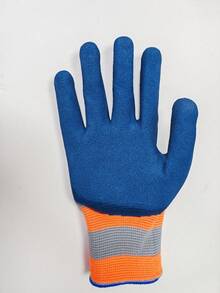 4入組輪胎底部橡膠耐磨手套，適用於工業建設、園藝景觀和海洋捕捉 - 藍灰色 - 查看 2