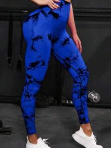 Women Sports Leggings - Xanh đậm - Xem 4
