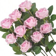 1/5入組人工玫瑰花新娘花束，適用於廚房和餐桌裝飾、情人節禮物、生日派對裝飾、婚禮花籃、新娘手持鮮花、家居裝飾、餐廳、臥室、窗臺、花瓶、新年裝飾、戶外花園、學季的開始、家居裝飾和學用品