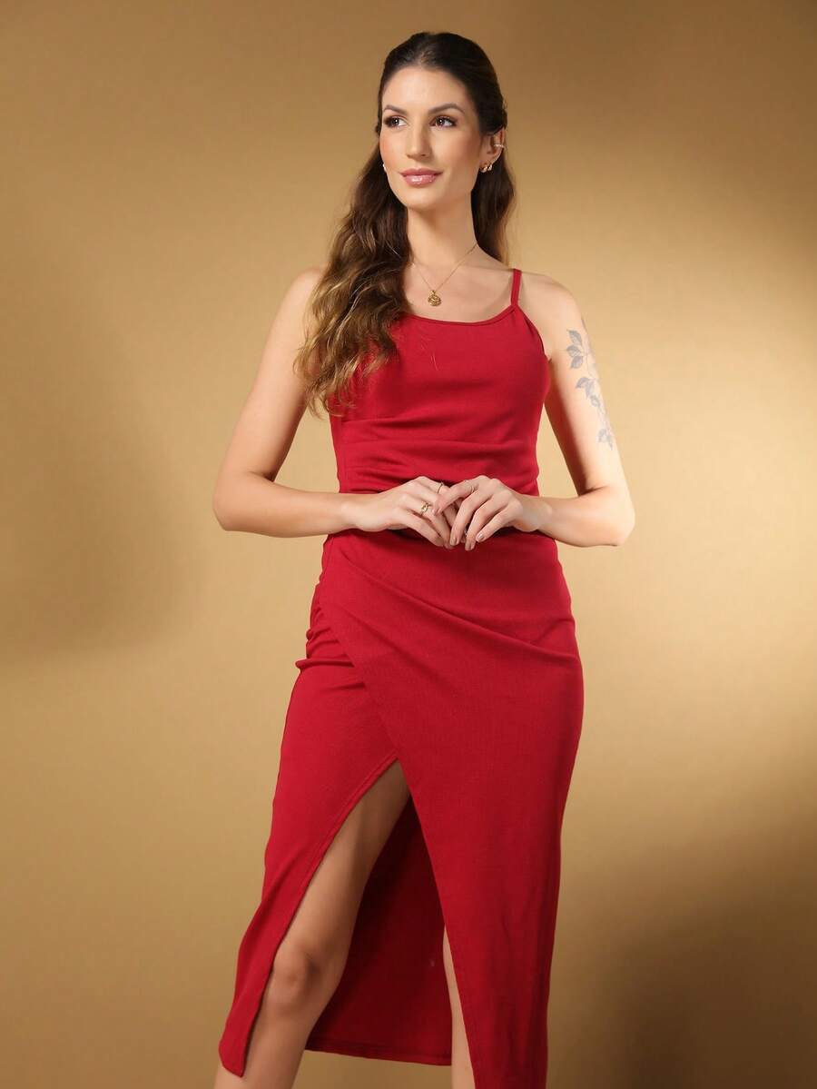 Women Midi Dresses - Đỏ - Xem 1