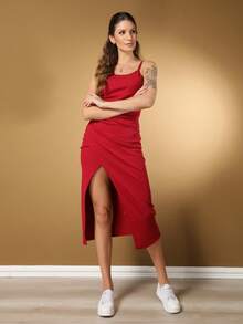 Women Midi Dresses - Đỏ - Xem 2