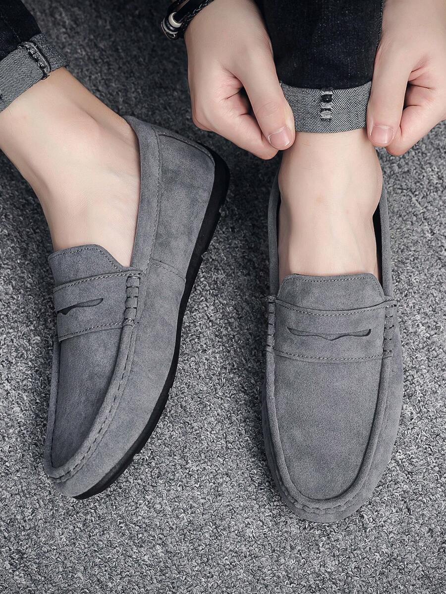 男士乐福鞋一脚蹬软底防滑复古休闲鞋（如果您的脚背较宽或较高，建议订购大一码）