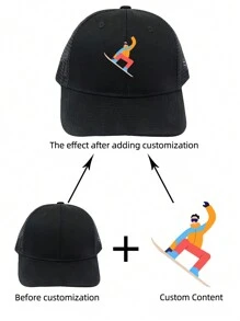 1 Customizable Logo Personalized Men's And Women's Baseball Cap, Adjustable And Breathable Baseball Cap - Multicolor - View 15