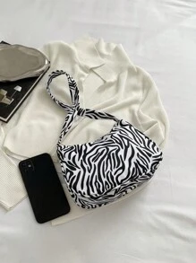 Casual Nylon Fabric Women's Armpit Bag, Dopamine Girl Shoulder Bag, Simple And Stylish French Style Baguette Bag