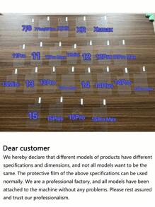 ZYONS 2片装高清高透钢化玻璃背膜，手机保护膜，兼容 17 Pro Max/17 Air/16E/16 Plus/16 Pro/16 Pro Max/15/14/13/12/11/X/8/7系列 - 無色 - 查看 11
